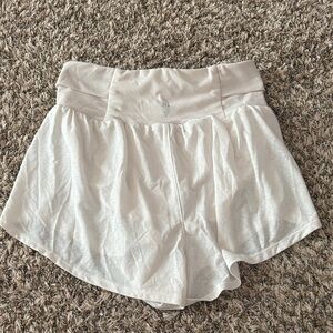 Elegant Cream Athletic Shorts for Women